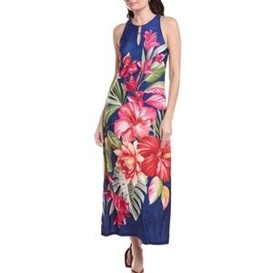 Tommy Bahama Maxi Dress, Tropical Print, Size MEDIUM, NWT